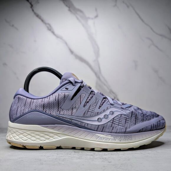 Saucony Shoes - Saucony Ride ISO Womens Running Shoes - US 8 Violet Purple White S10444-41
